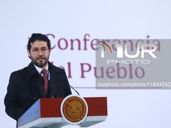 Marath Bolanos Lopez, Secretary of Labor and Social Welfare, speaks during a briefing conference where he announces that as of January 1, 20...