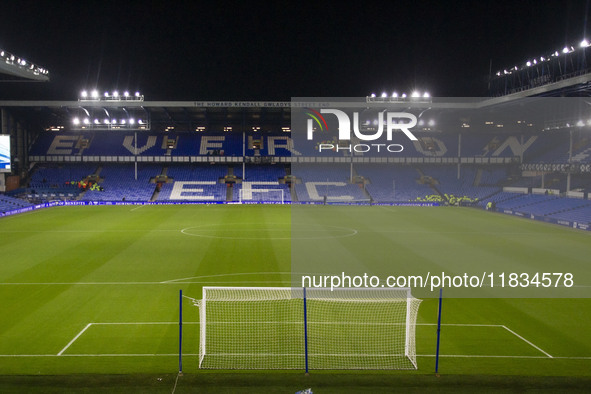 General view of Goodison Park during the Premier League match between Everton and Wolverhampton Wanderers at Goodison Park in Liverpool, Eng...