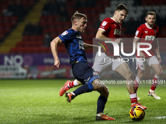 Max Anderson of Crawley Town prepares to shoot at goal and score during the Sky Bet League 1 match between Charlton Athletic and Crawley Tow...