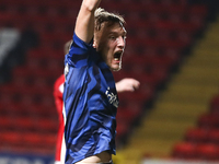 Max Anderson of Crawley Town celebrates his goal during the Sky Bet League 1 match between Charlton Athletic and Crawley Town at The Valley...