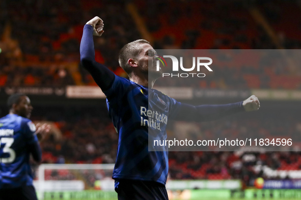 Ronan Darcy of Crawley Town celebrates Max Anderson's goal during the Sky Bet League 1 match between Charlton Athletic and Crawley Town at T...