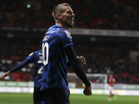 Ronan Darcy of Crawley Town celebrates Max Anderson's goal during the Sky Bet League 1 match between Charlton Athletic and Crawley Town at T...