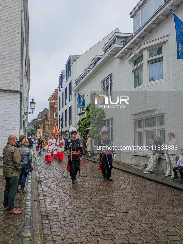 The annual Catholic City Procession takes place in Maastricht, Netherlands, on May 19, 2024. Processions are an age-old tradition and part o...