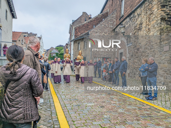 The annual Catholic City Procession takes place in Maastricht, Netherlands, on May 19, 2024. Processions are an age-old tradition and part o...