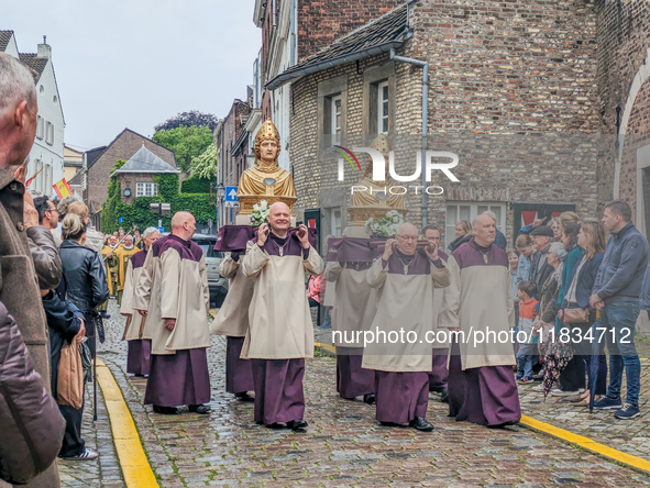 The annual Catholic City Procession takes place in Maastricht, Netherlands, on May 19, 2024. Processions are an age-old tradition and part o...