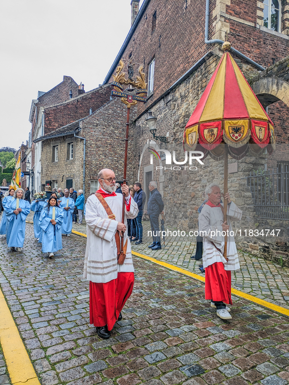 The annual Catholic City Procession takes place in Maastricht, Netherlands, on May 19, 2024. Processions are an age-old tradition and part o...