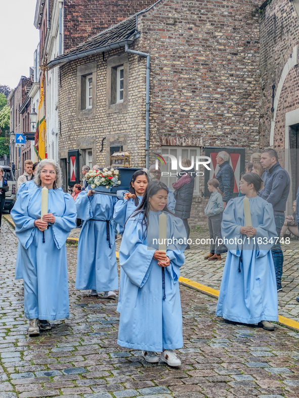 The annual Catholic City Procession takes place in Maastricht, Netherlands, on May 19, 2024. Processions are an age-old tradition and part o...