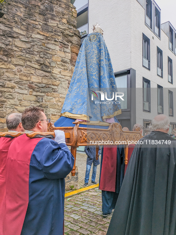 The annual Catholic City Procession takes place in Maastricht, Netherlands, on May 19, 2024. Processions are an age-old tradition and part o...