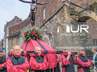 The annual Catholic City Procession takes place in Maastricht, Netherlands, on May 19, 2024. Processions are an age-old tradition and part o...