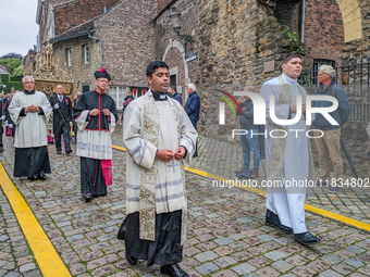 The annual Catholic City Procession takes place in Maastricht, Netherlands, on May 19, 2024. Processions are an age-old tradition and part o...