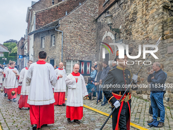 The annual Catholic City Procession takes place in Maastricht, Netherlands, on May 19, 2024. Processions are an age-old tradition and part o...