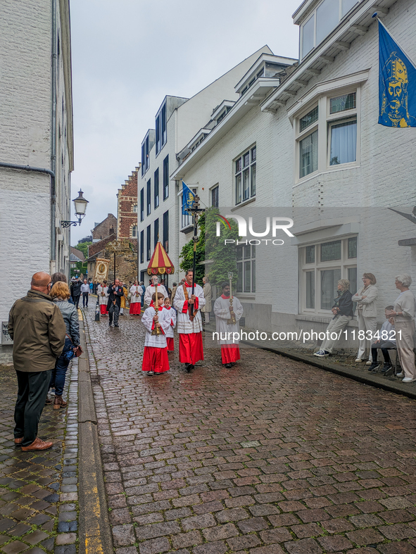 The annual Catholic City Procession takes place in Maastricht, Netherlands, on May 19, 2024. Processions are an age-old tradition and part o...