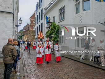 The annual Catholic City Procession takes place in Maastricht, Netherlands, on May 19, 2024. Processions are an age-old tradition and part o...