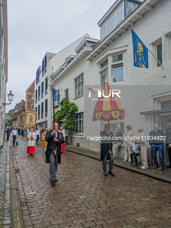 The annual Catholic City Procession takes place in Maastricht, Netherlands, on May 19, 2024. Processions are an age-old tradition and part o...