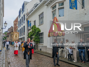 The annual Catholic City Procession takes place in Maastricht, Netherlands, on May 19, 2024. Processions are an age-old tradition and part o...