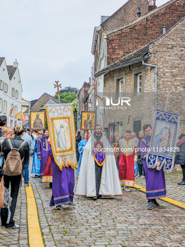 The annual Catholic City Procession takes place in Maastricht, Netherlands, on May 19, 2024. Processions are an age-old tradition and part o...