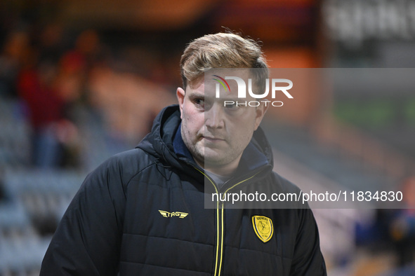 Interim Manager Tom Hounsell observes during the Sky Bet League 1 match between Peterborough United and Burton Albion at the Weston Homes St...