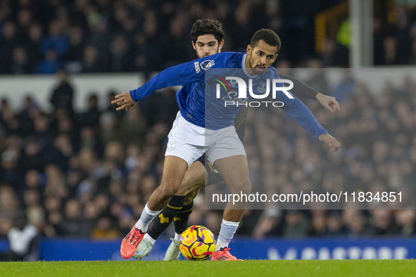 Iliman Ndiaye #10 of Everton F.C. plays during the Premier League match between Everton and Wolverhampton Wanderers at Goodison Park in Live...