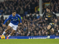 Iliman Ndiaye #10 of Everton F.C. plays during the Premier League match between Everton and Wolverhampton Wanderers at Goodison Park in Live...