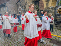 The annual Catholic City Procession takes place in Maastricht, Netherlands, on May 19, 2024. Processions are an age-old tradition and part o...