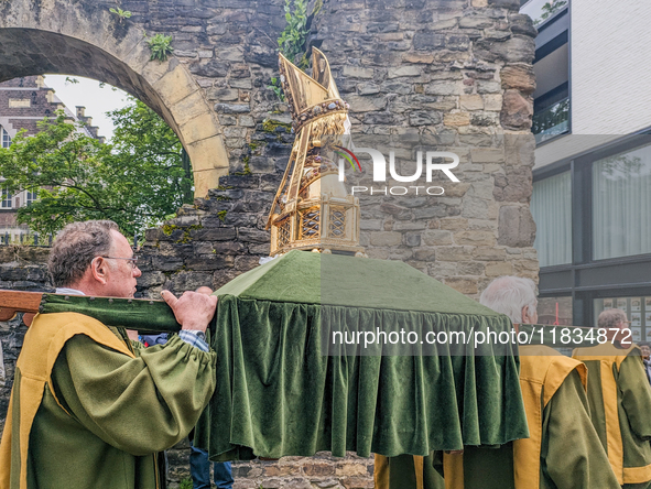 The annual Catholic City Procession takes place in Maastricht, Netherlands, on May 19, 2024. Processions are an age-old tradition and part o...