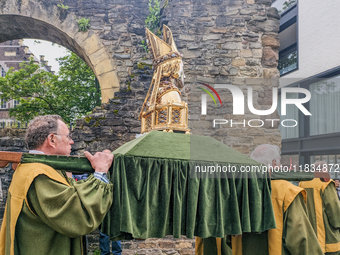 The annual Catholic City Procession takes place in Maastricht, Netherlands, on May 19, 2024. Processions are an age-old tradition and part o...