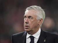 Carlo Ancelotti head coach of Real Madrid during the La Liga match between Athletic Club and Real Madrid CF at Estadio de San Mames on Decem...