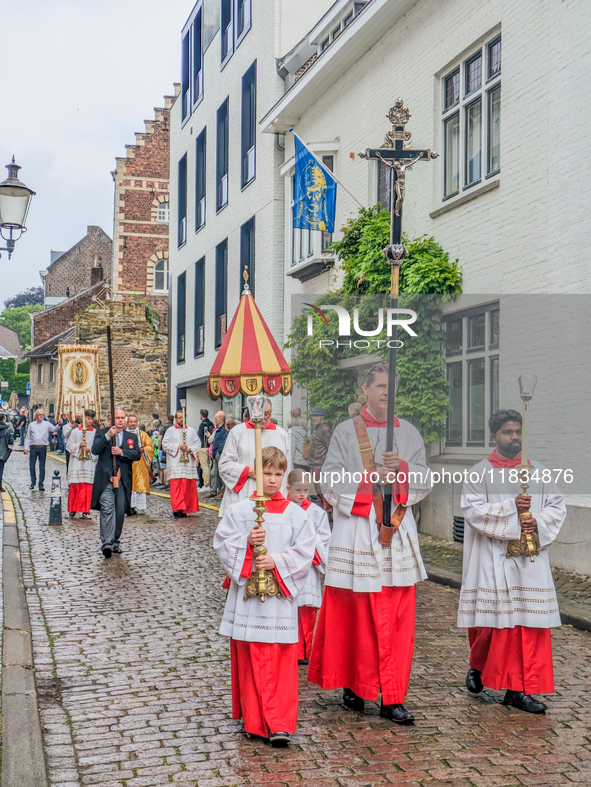 The annual Catholic City Procession takes place in Maastricht, Netherlands, on May 19, 2024. Processions are an age-old tradition and part o...