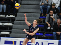 Lucille Giquel of Chieri '76 participates in the Serie A1 Tigota match between Reale Mutua Fenera Chieri '76 and SMI Roma Volley at PalaRuff...