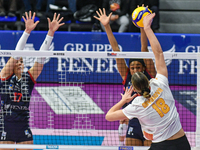 Gabriela Orvosova of SMI Roma Volley is in action during the Serie A1 Tigota match between Reale Mutua Fenera Chieri '76 and SMI Roma Volley...