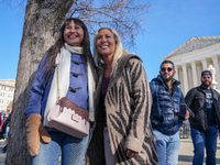 Congresswoman Marjorie Taylor Greene speaks against gender-affirming care at the Supreme Court in Washington, D.C., United States, on Decemb...