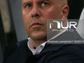 Liverpool Manager Arne Slot is present during the Premier League match between Newcastle United and Liverpool at St. James's Park in Newcast...