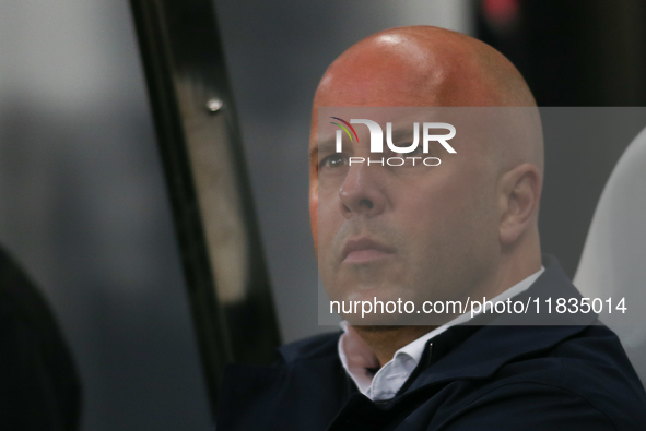 Liverpool Manager Arne Slot is present during the Premier League match between Newcastle United and Liverpool at St. James's Park in Newcast...