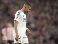 Kylian Mbappe centre-forward of Real Madrid and France during the La Liga match between Athletic Club and Real Madrid CF at Estadio de San M...