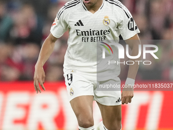 Kylian Mbappe centre-forward of Real Madrid and France during the La Liga match between Athletic Club and Real Madrid CF at Estadio de San M...