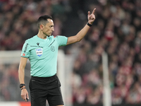 Referee Jose Maria Sanchez Martinez during the La Liga match between Athletic Club and Real Madrid CF at Estadio de San Mames on December 3,...