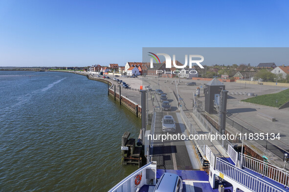 A general view of the port is seen in Nordby, Fano Island, Denmark, on April 29, 2024. 