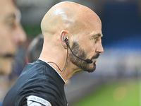 Referee Darren Drysdale officiates during the Sky Bet League 1 match between Peterborough United and Burton Albion at the Weston Homes Stadi...