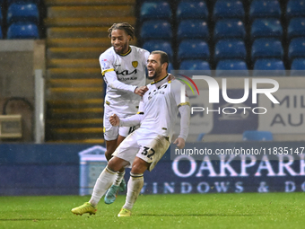 Mason Bennett (32 Burton Albion) celebrates after scoring the team's first goal during the Sky Bet League 1 match between Peterborough Unite...