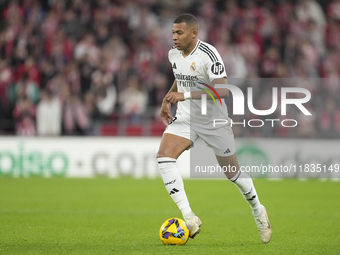 Kylian Mbappe centre-forward of Real Madrid and France during the La Liga match between Athletic Club and Real Madrid CF at Estadio de San M...