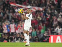 Kylian Mbappe centre-forward of Real Madrid and France during the La Liga match between Athletic Club and Real Madrid CF at Estadio de San M...