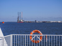 A general view of the port and shipyard is seen in Esbjerg, Jutland, Denmark, on April 29, 2024. (