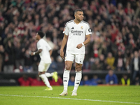 Kylian Mbappe centre-forward of Real Madrid and France   dejected after failed a penalty during the La Liga match between Athletic Club and...