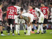 Kylian Mbappe centre-forward of Real Madrid and France   dejected after failed a penalty during the La Liga match between Athletic Club and...