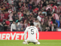 Jude Bellingham central midfield of Real Madrid and England dejected after Athletic second goal during the La Liga match between Athletic Cl...