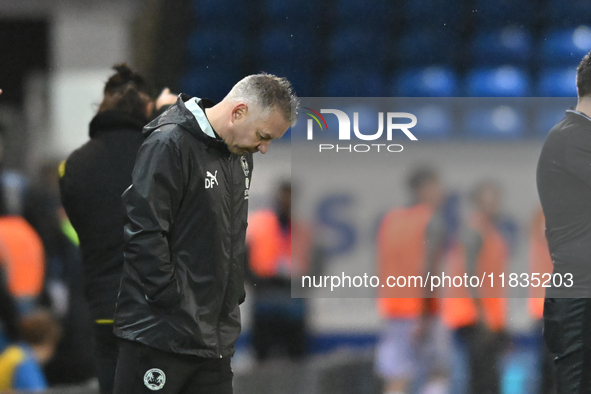 Manager Darren Ferguson of Peterborough United stands towards the end of the game during the Sky Bet League 1 match between Peterborough Uni...