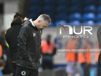 Manager Darren Ferguson of Peterborough United stands towards the end of the game during the Sky Bet League 1 match between Peterborough Uni...