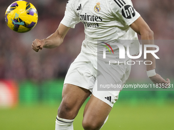 Kylian Mbappe centre-forward of Real Madrid and France during the La Liga match between Athletic Club and Real Madrid CF at Estadio de San M...