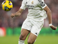 Kylian Mbappe centre-forward of Real Madrid and France during the La Liga match between Athletic Club and Real Madrid CF at Estadio de San M...