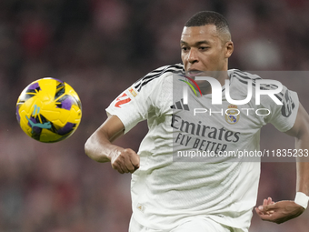 Kylian Mbappe centre-forward of Real Madrid and France during the La Liga match between Athletic Club and Real Madrid CF at Estadio de San M...